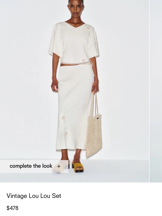 Reformation Dresses & Skirts - Reformation Vintage Lou Lou Cream Two-Piece Skirt Set